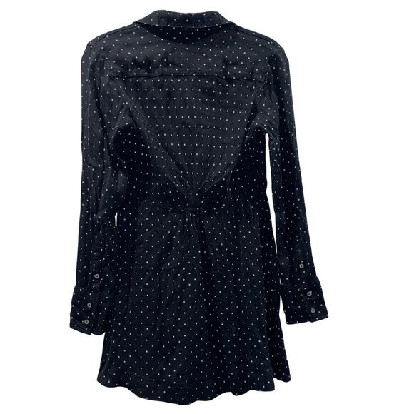 Free People This Town Long Sleeve Polka Dot Shirt Dress | Size Small - Picture 5 of 15